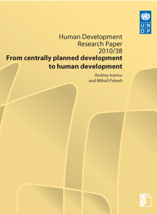 Publication report cover: From centrally planned development to human development