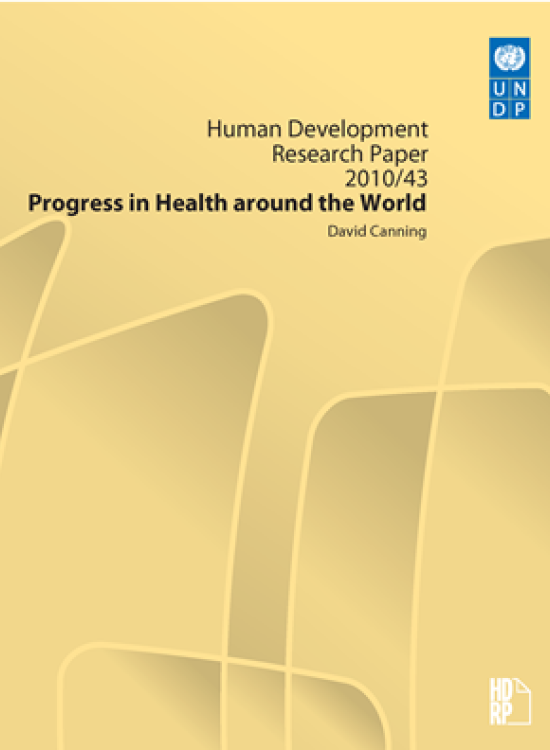 Publication report cover: Progress in Health around the World