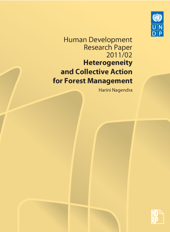 Publication report cover: Heterogeneity and Collective Action for Forest Management