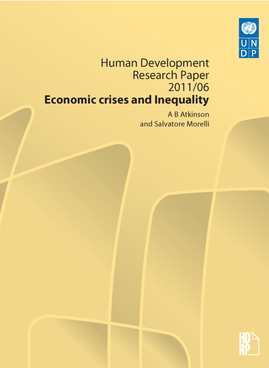 Publication report cover: Economic crises and Inequality