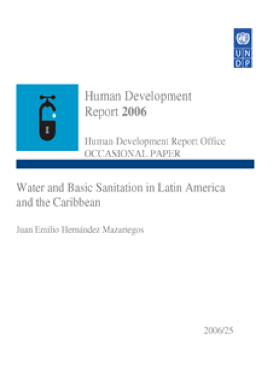 Publication report cover: Water and Basic Sanitation in Latin America and the Caribbean
