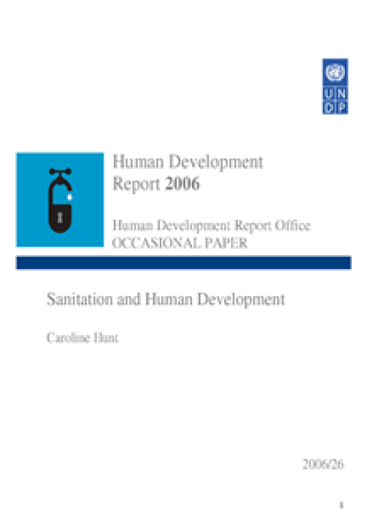 Publication report cover: Sanitation and Human Development