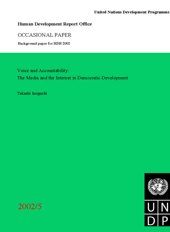Publication report cover: Voice and Accountability