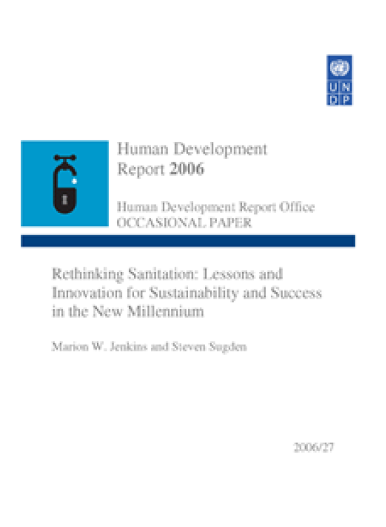 Publication report cover: Rethinking Sanitation: Lessons and Innovation for Sustainability and Success in the New Millennium