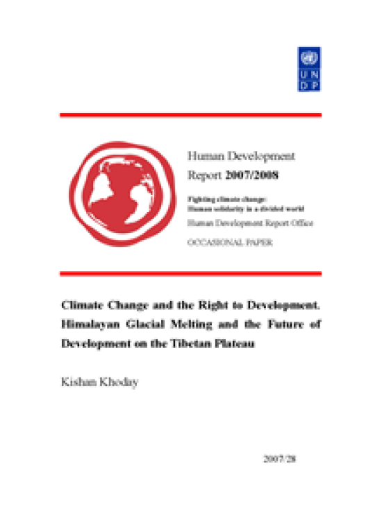 Publication report cover: Climate Change and the Right to Development