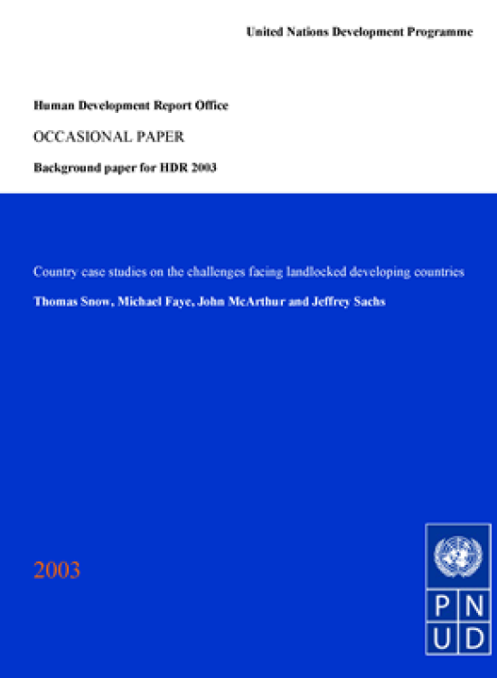 Publication report cover: Country case studies on the challenges facing landlocked developing countries