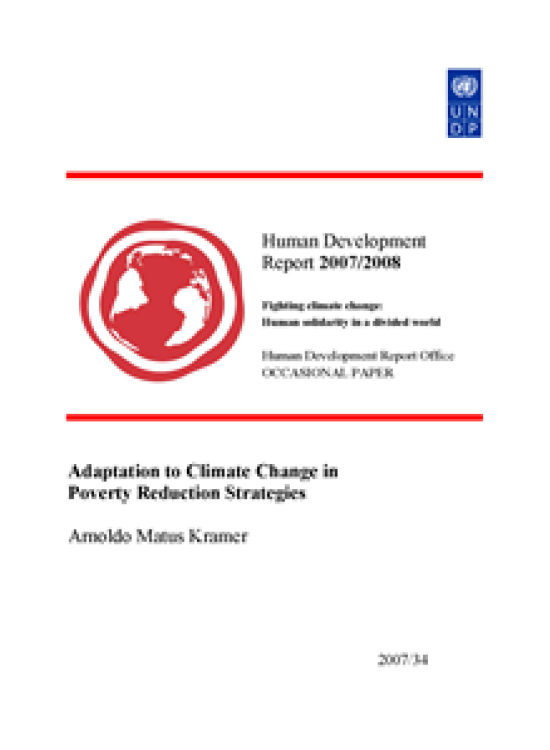 Publication report cover: Adaptation to Climate Change in Poverty Reduction Strategies