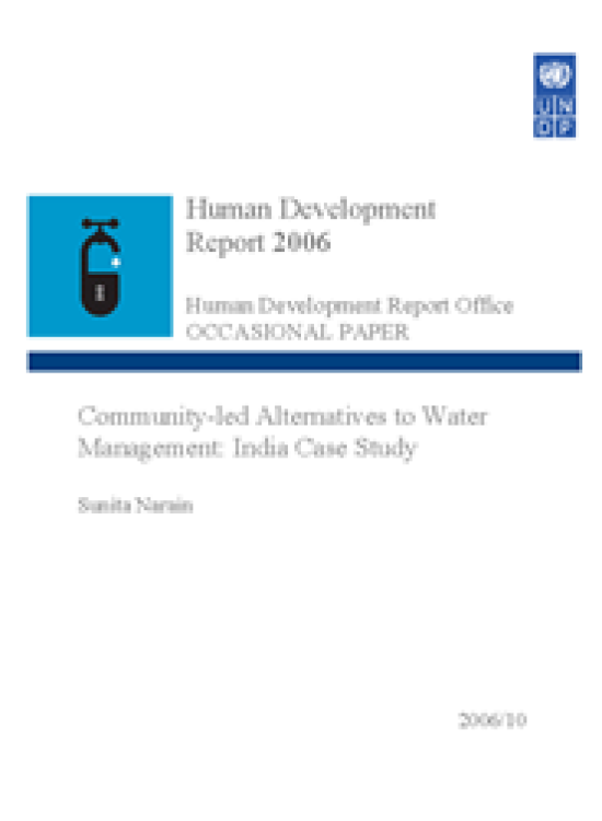 Publication report cover: Community-led Alternatives to Water Management: India Case Study