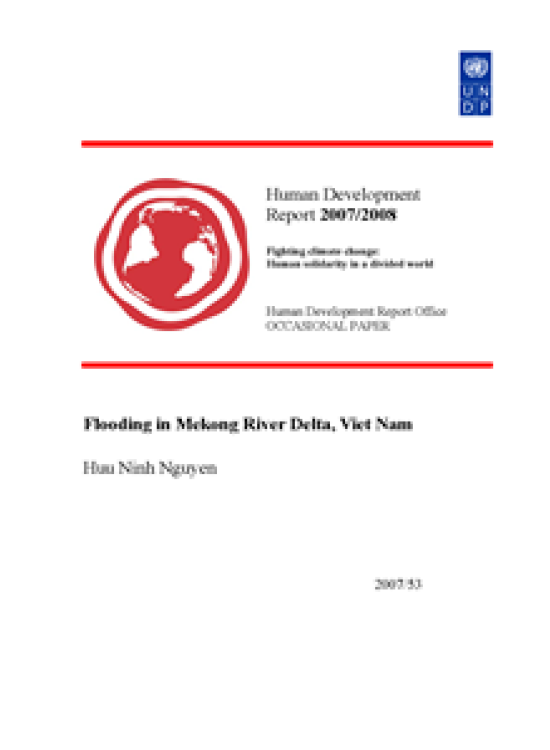 Publication report cover: Flooding in Mekong River Delta, Viet Nam