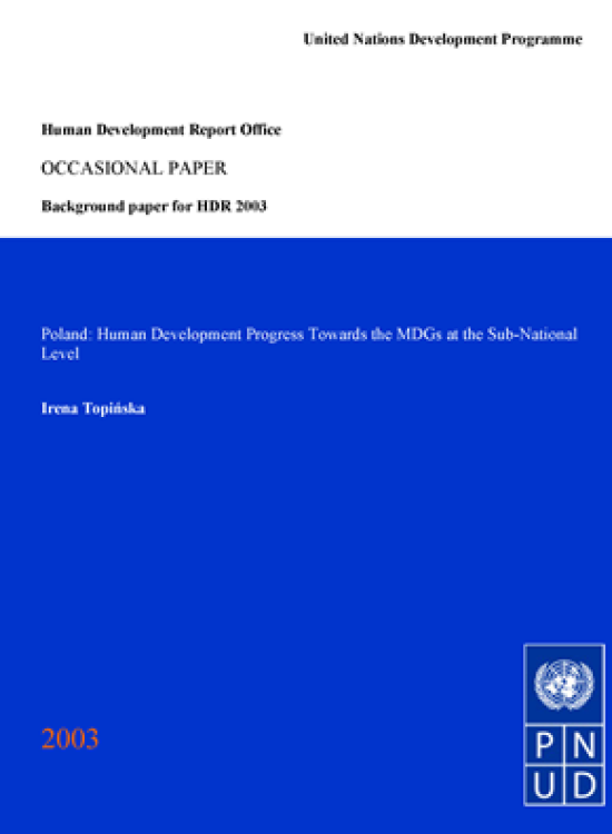 Publication report cover: Poland: Human Development Progress Towards the MDGs at the Sub-National Level