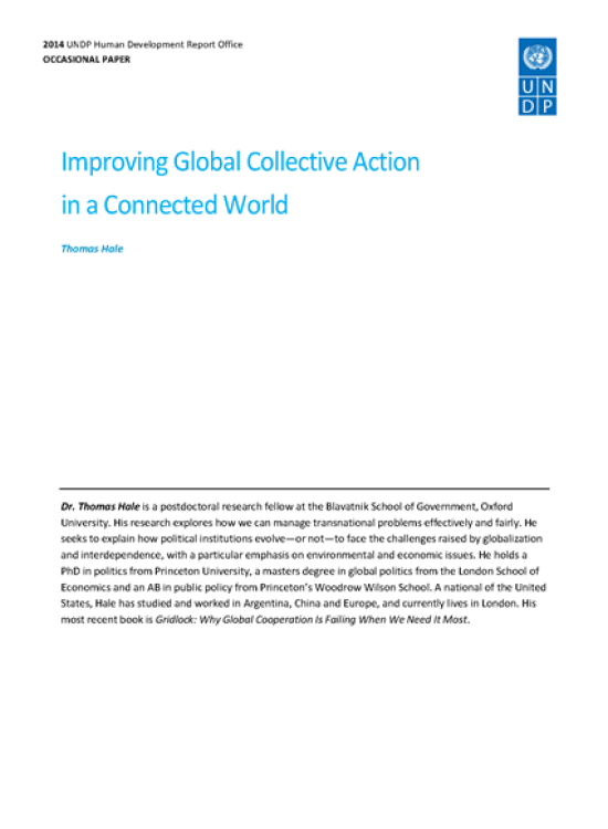 Publication report cover: Improving Global Collective Action in a Connected World