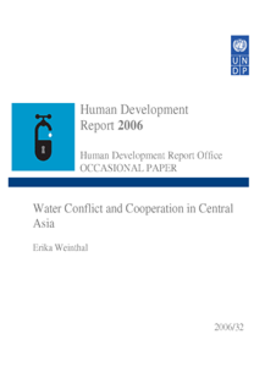 Publication report cover: Water Conflict and Cooperation in Central Asia