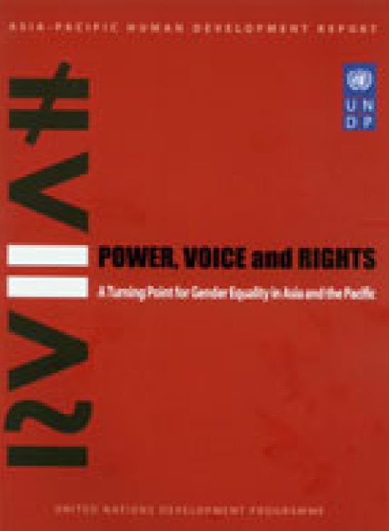 Publication report cover: Power, Voices and Rights