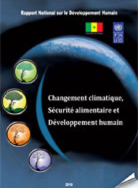 Publication report cover: Changement climatique, Sécurité alimentaire et Développement humain