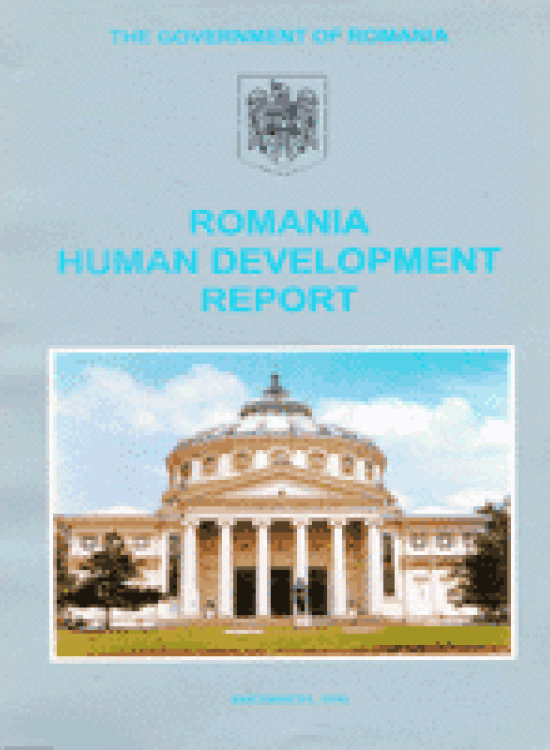 Publication report cover: General Human Development Report Romania 1995