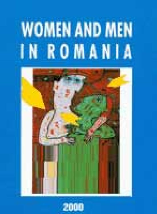 Publication report cover: Women and Men in Romania: 2000