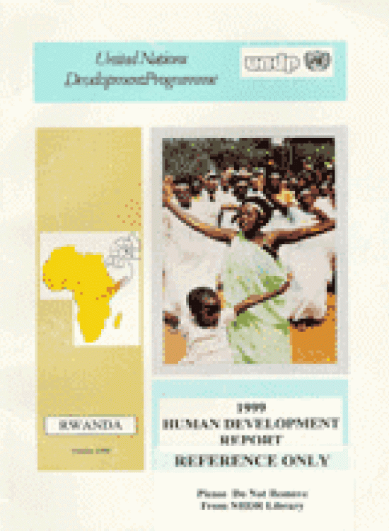 Publication report cover: General Human Development Report Rwanda 1999