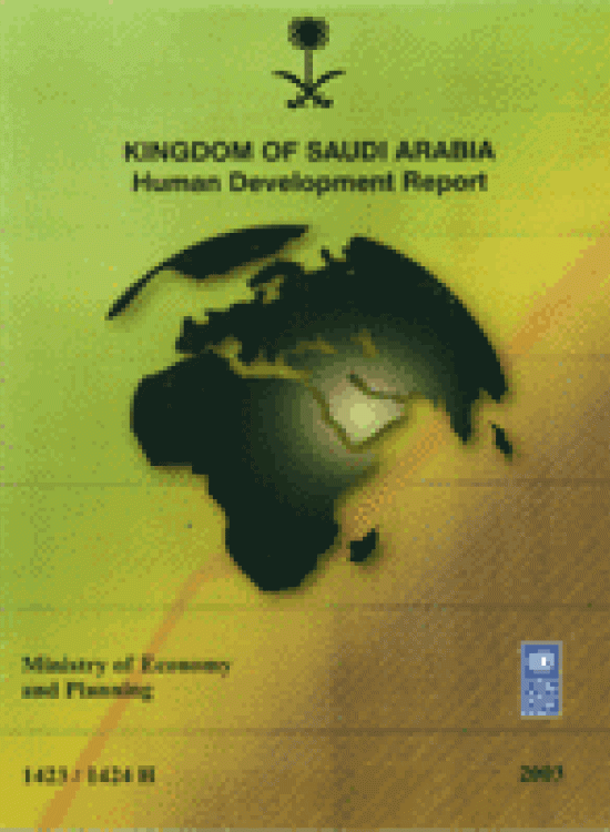Publication report cover: Saudi Arabia Human Development Report 2003