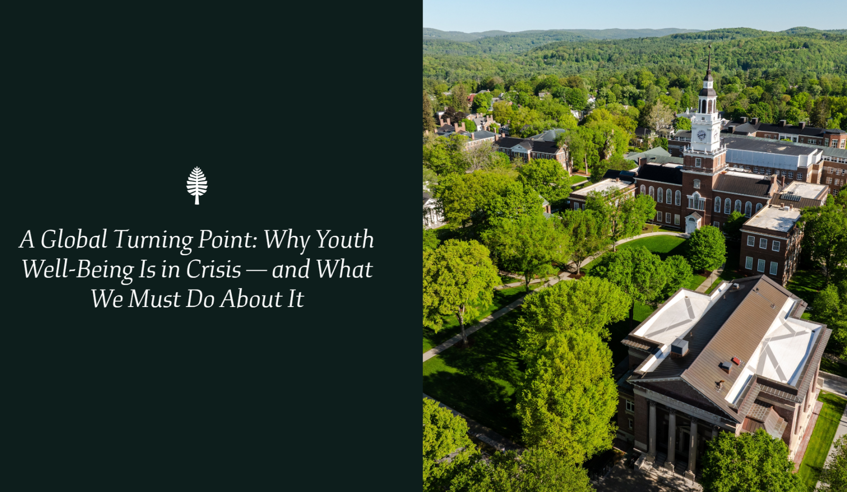 A Global Turning Point: Why Youth Well-Being Is in Crisis — and What We Must Do About It