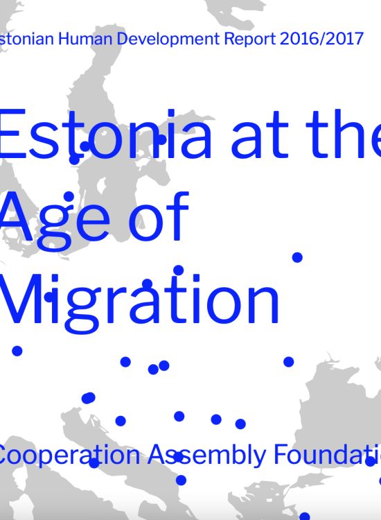 Publication report cover: National Human Development Report Estonia: 2016/2017