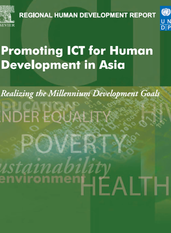 Publication report cover: Promoting ICT for Human Development in Asia