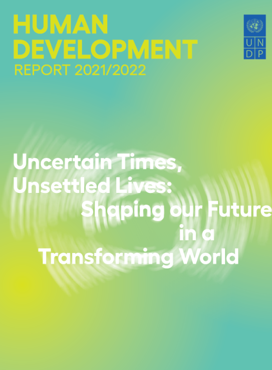 Publication report cover: Human Development Report 2021-22