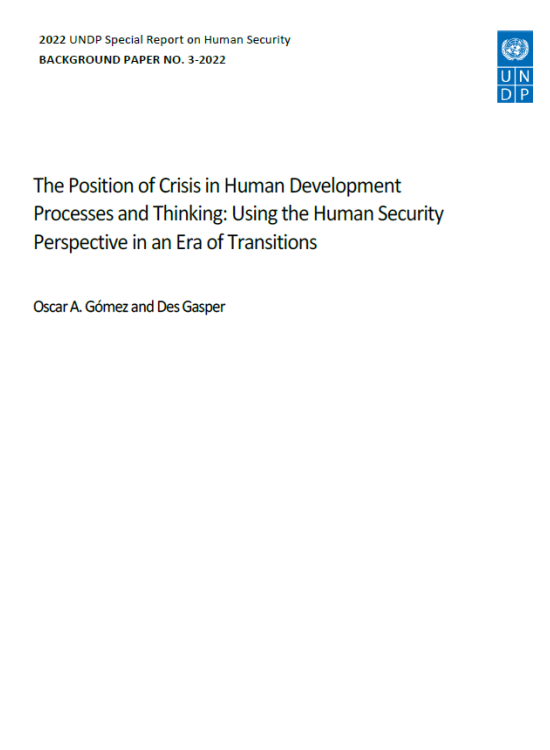 Publication report cover: The Position of Crisis in Human Development Processes and Thinking: 