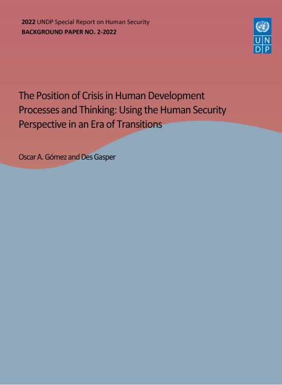 Publication report cover: The Position of Crisis in Human Development Processes and Thinking: