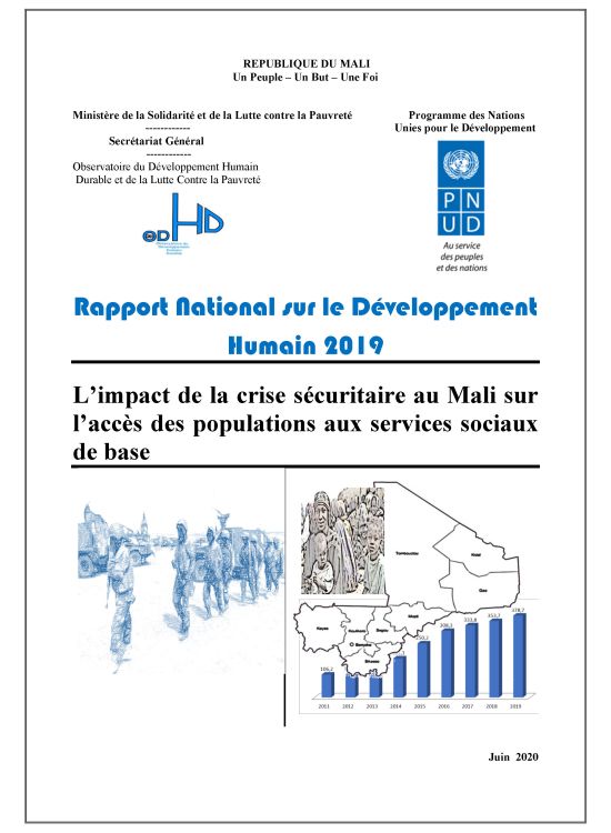 Publication report cover: L’impact de la crise sécuritaire au Mali sur l’accès des populations aux services sociaux de base