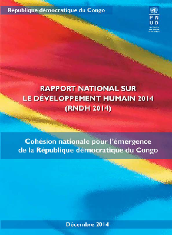 Publication report cover: Rapport national sur le développement humain 2014 R.D. du Congo