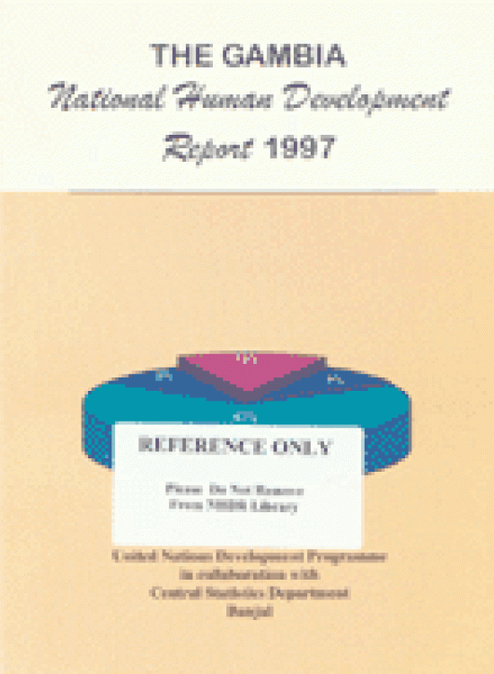 Publication report cover: General Human Development Report Gambia 1997