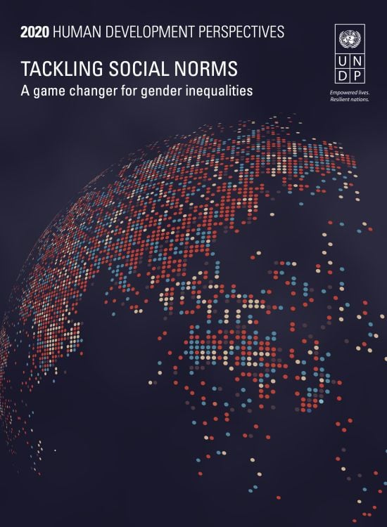 Publication report cover: 2020 Gender Social Norms Index (GSNI)
