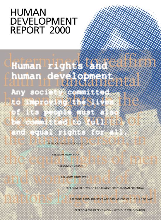 Publication report cover: Human Development Report 2000