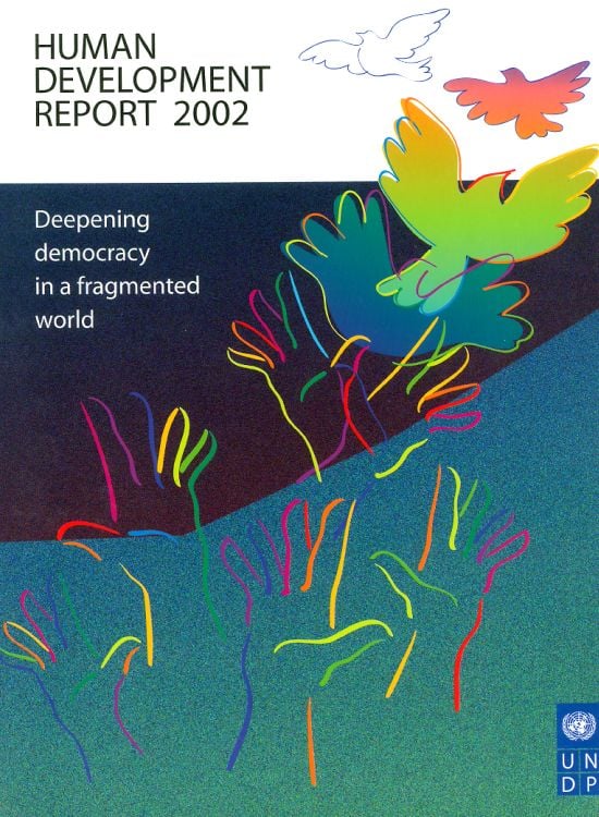 Publication report cover: Human Development Report 2002