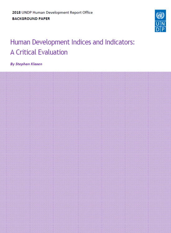 Human Development Indices and Indicators A Critical Evaluation Human