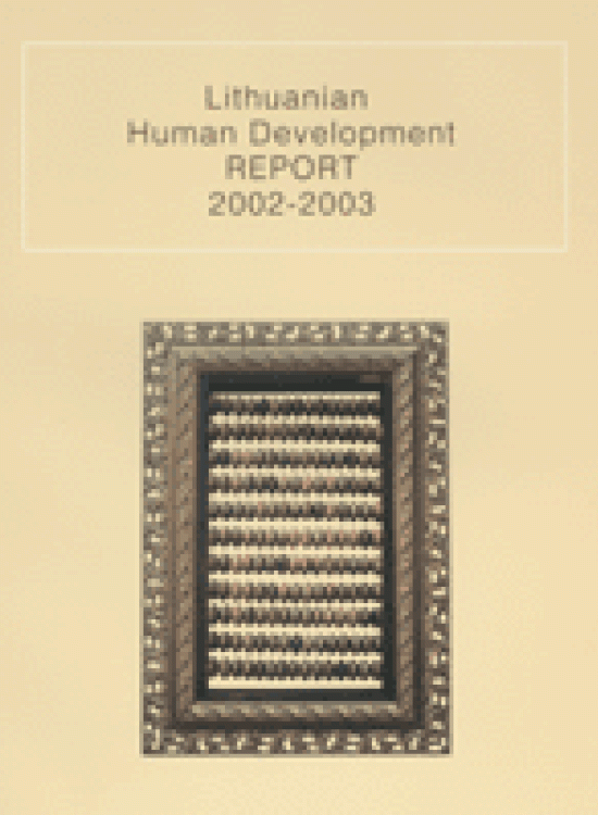 Publication report cover: Lithuanian Human Development Report 2003