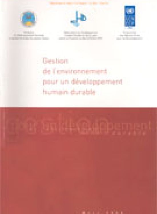 Publication report cover: Gestion de l'environnement pour un développement humain durable