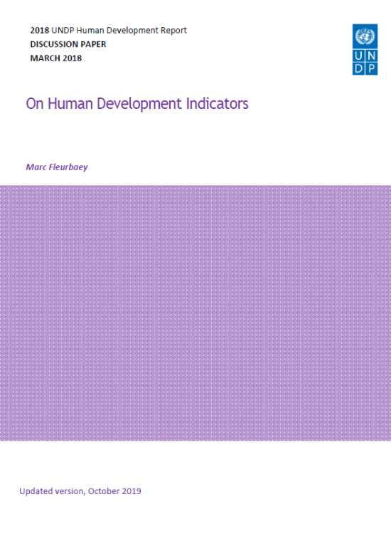 Publication report cover: On Human Development Indicators