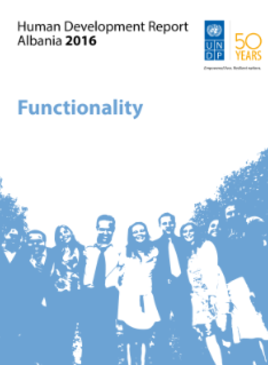 Publication report cover: Albania National Human Development Report