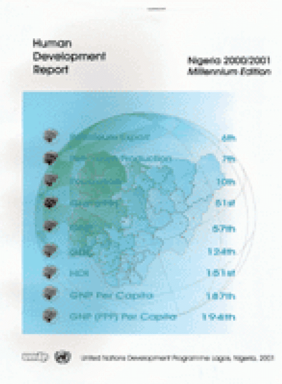 Publication report cover: National Human Development Report Nigeria