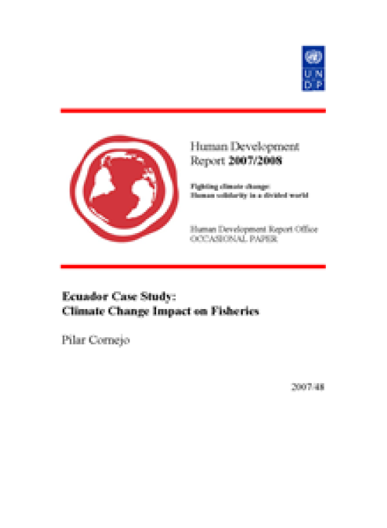 Publication report cover: Ecuador Case Study: Climate Change Impact on Fisheries