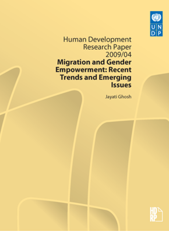 Publication report cover: Migration and Gender Empowerment