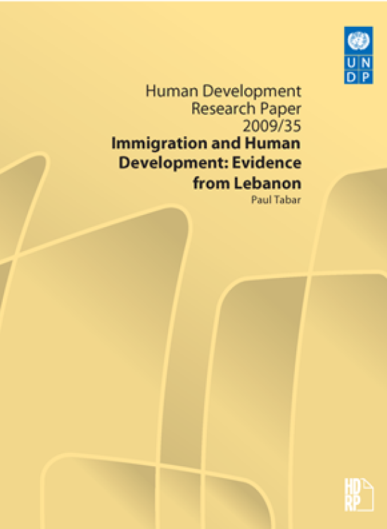 Publication report cover: Immigration and Human Development