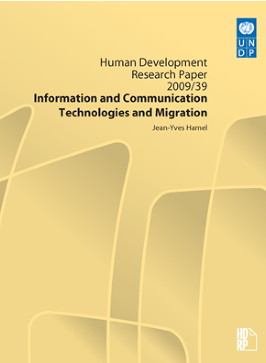 Publication report cover: Information and Communication Technologies and Migration