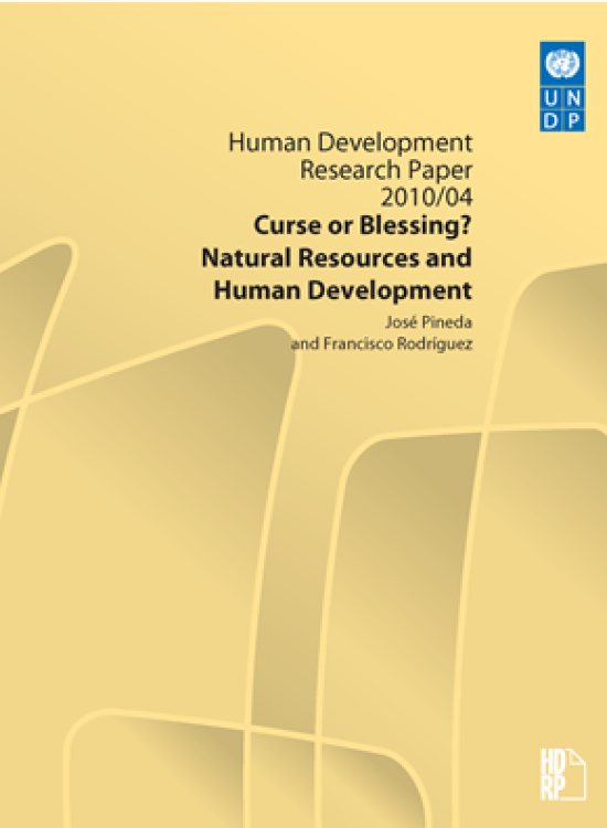 Publication report cover: Curse or Blessing? Natural Resources and Human Development