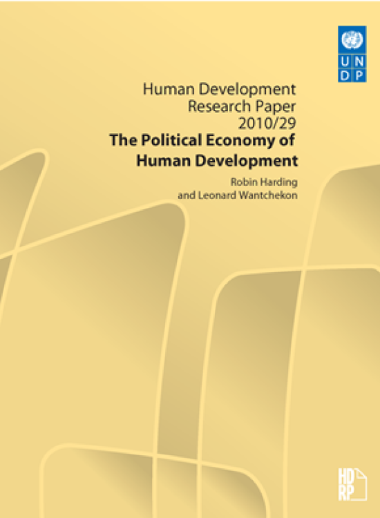 Publication report cover: The Political Economy of Human Development