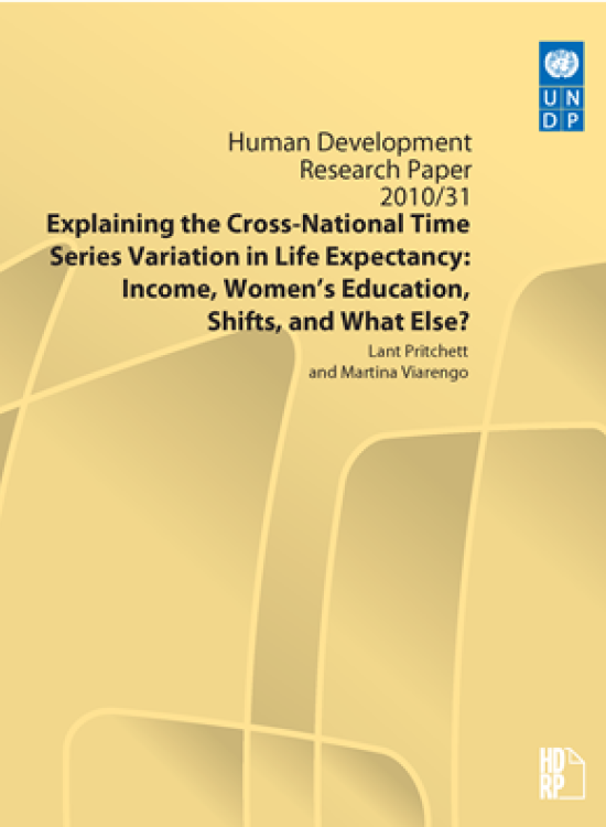 Publication report cover: Explaining the Cross-National Time Series Variation in Life Expectancy