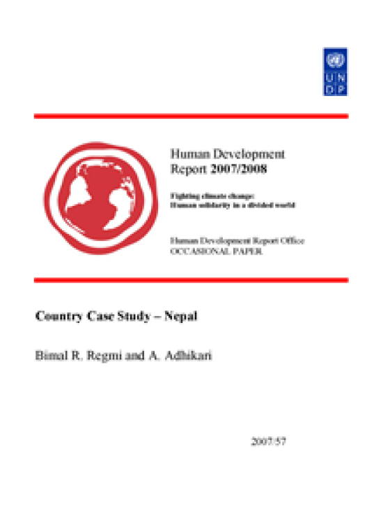 Publication report cover: Country Case Study – Nepal