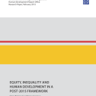 Inequality Post-2015 Framework