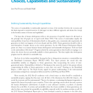 Choices, Capabilities and Sustainability